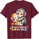 Cute Baby Monkey Punch Everything Will Be Okay Punch Meme T-Shirt - T-Shirt | Maroon