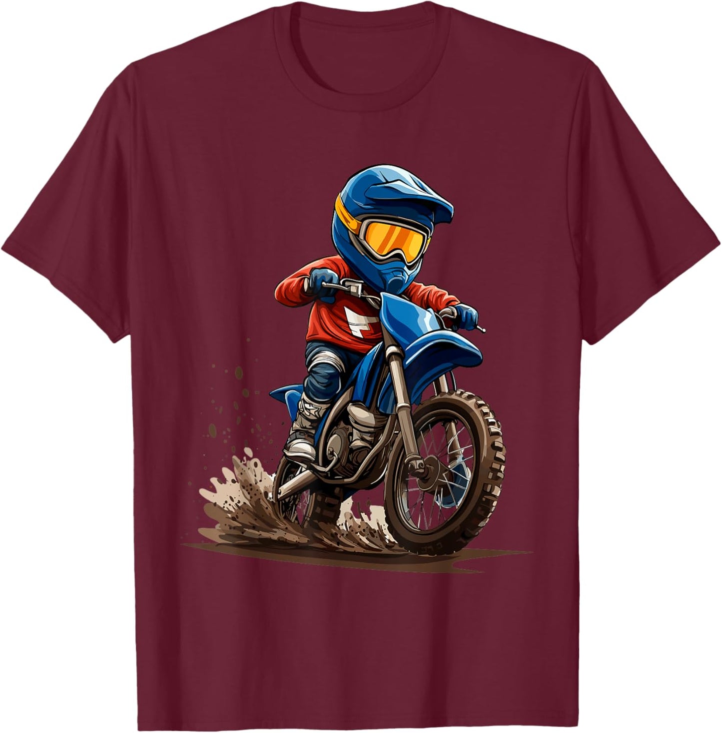 Kids Dirt Bike T-Shirt - T-Shirt | Maroon