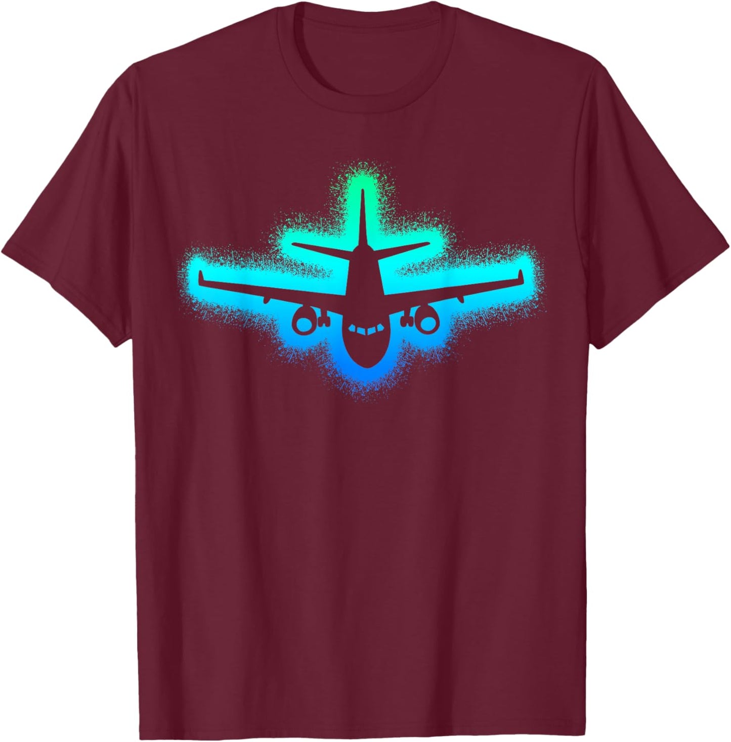 Airplane Aviation Kids Men Pilot Boys T-Shirt - T-Shirt | Maroon