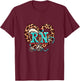 RN Registered Nurse Stethoscope Medical Heart Leopard T-Shirt - T-Shirt | Maroon