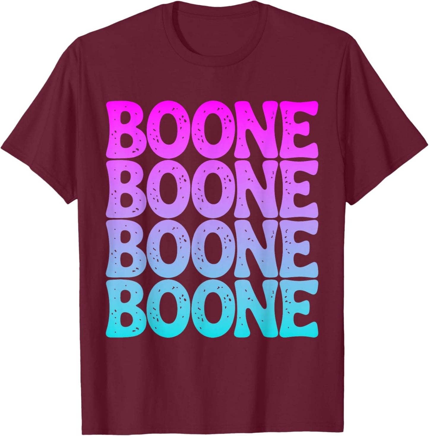 Boone Family Name I Love Boone Personalized Vintage T-Shirt - T-Shirt | Maroon