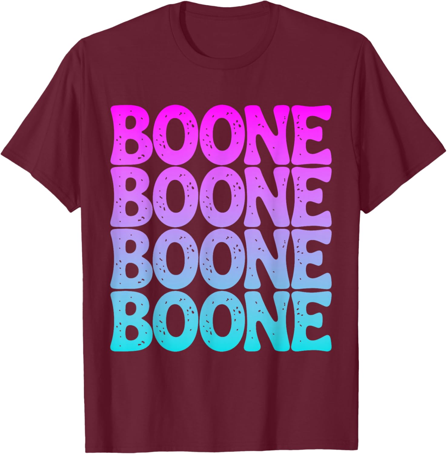 Boone Family Name I Love Boone Personalized Vintage T-Shirt - T-Shirt | Maroon