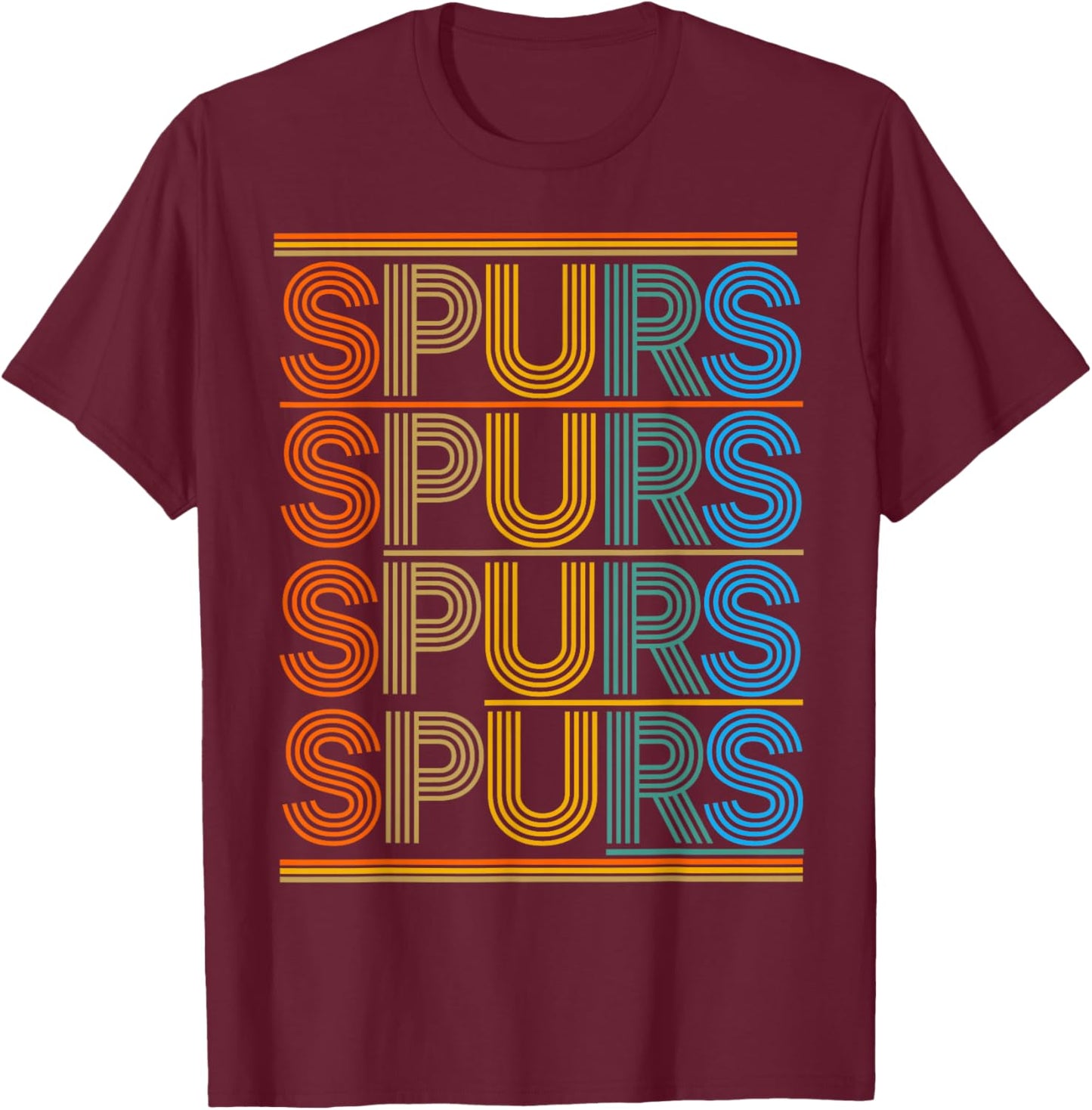 Vintage Spurs Retro Classic Gifts Women Kids T-Shirt - T-Shirt | Maroon