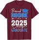 Proud Mom Of A 2025 College Graduate - Graduation T-Shirt - T-Shirt | Maroon