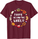 Foods around the world, Eating international dishes T-Shirt - T-Shirt | Maroon