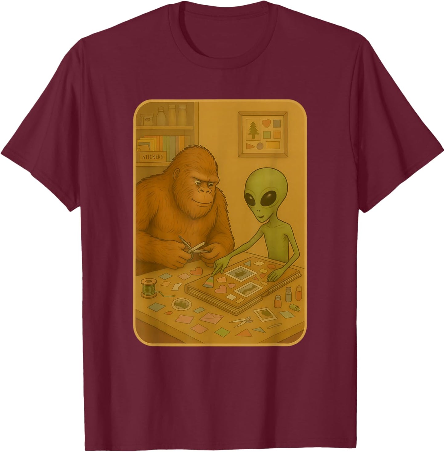 Funny Scrapbooking Meme T-Shirt - T-Shirt | Maroon