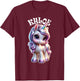 Khloe Cute Unicorn Design for Girls Name Khloe T-Shirt - T-Shirt | Maroon