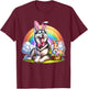 Husky Happy Easter Husky T-Shirt - T-Shirt | Maroon