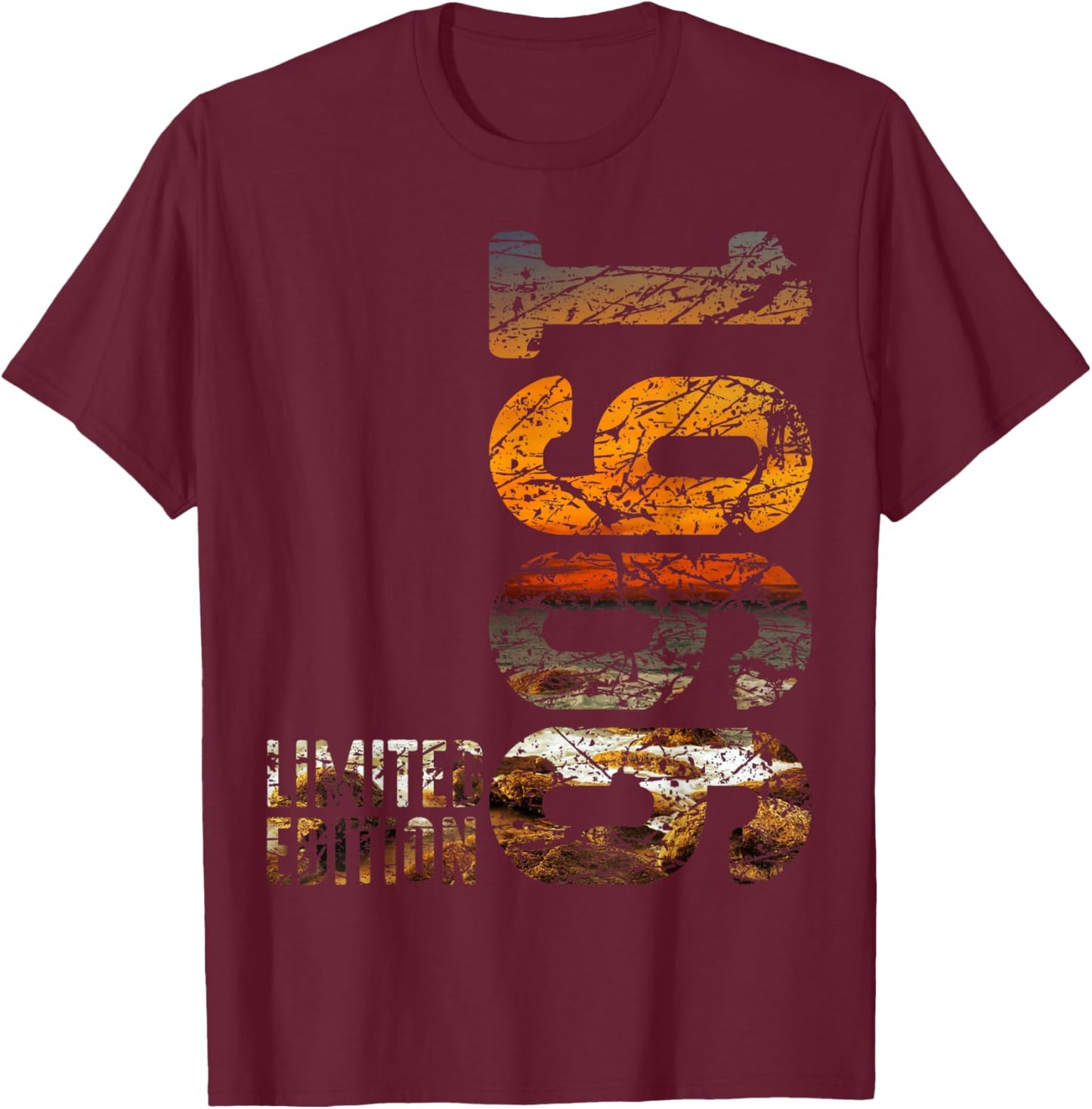 60ème Anniversaire Homme Femme 60 Ans 1966 déco Cadeau drôle T-Shirt - T-Shirt | Maroon