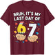 Bruh It’s My Last Day of 6 7 School Meme Bye Bye School T-Shirt - T-Shirt | Maroon