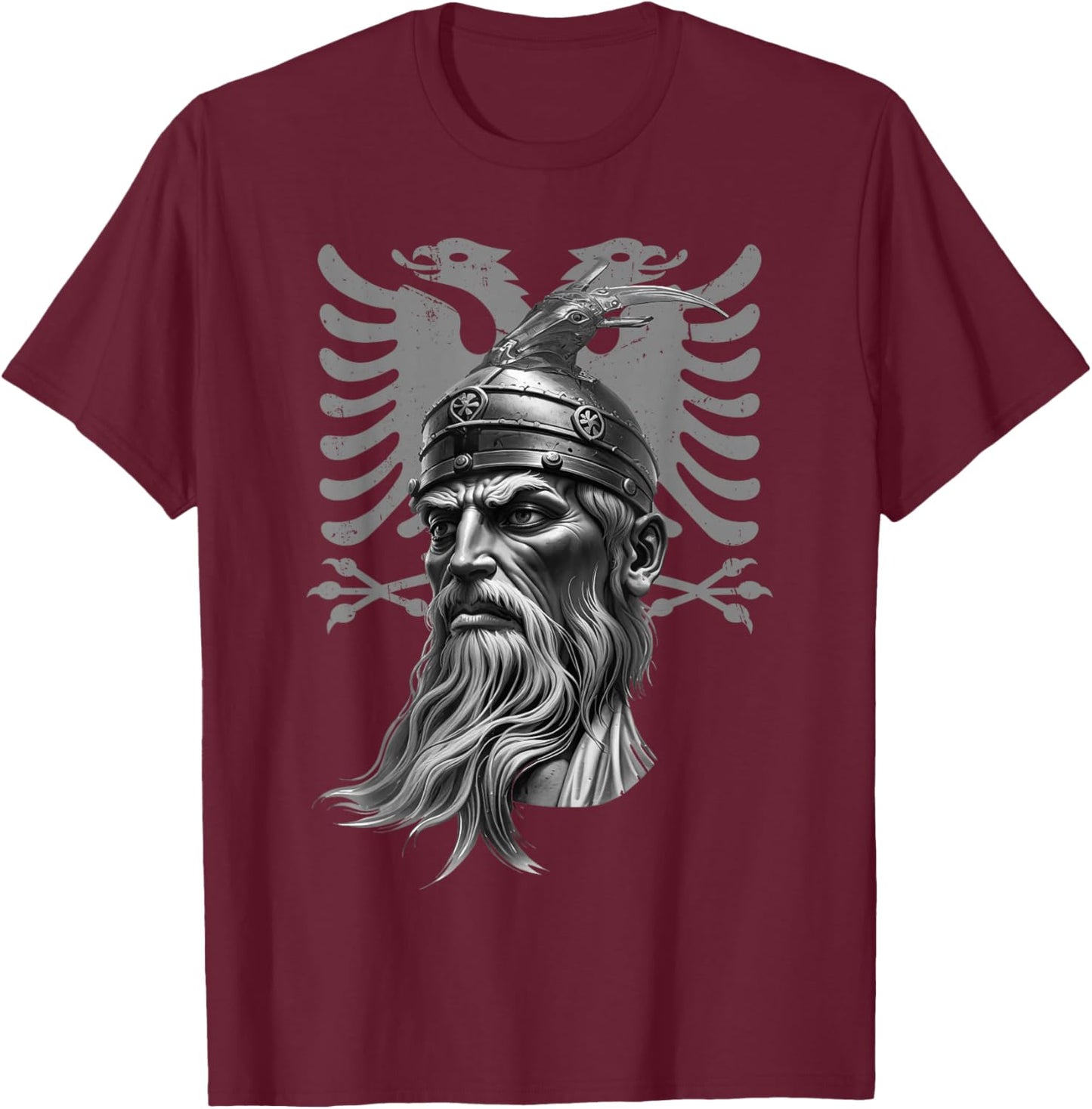 Skanderbeg Albania and Kosovo flag for a proud Albanian T-Shirt - T-Shirt | Maroon