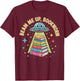 Beam Me Up Bookworm Alien Stack Books T-Shirt - T-Shirt | Maroon