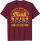 À l'arrière - Rétro - Vintage - Mars 1993-33 Ans T-Shirt - T-Shirt | Maroon