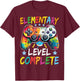 Elementary Level Complete Boys Graduation Last Day Of School T-Shirt - T-Shirt | Maroon