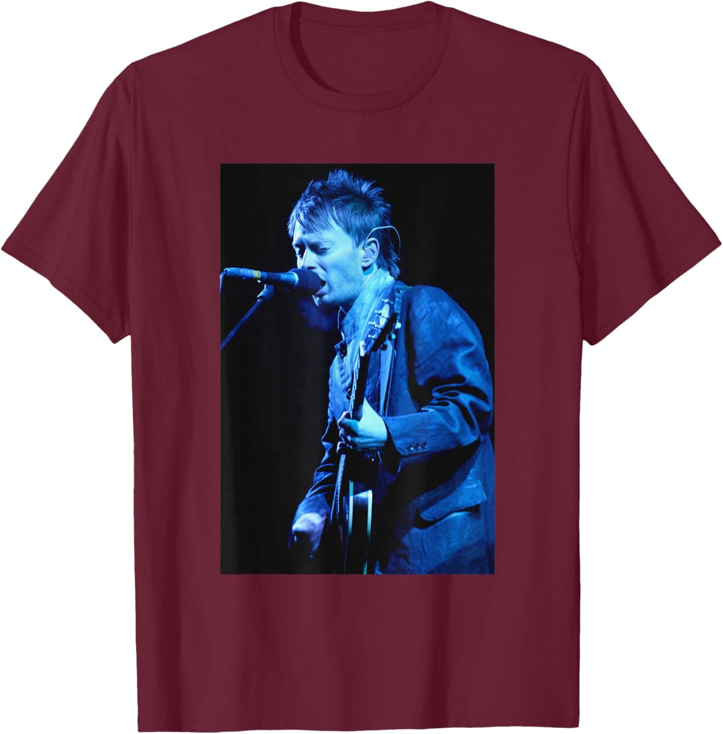 Thom Yorke, Radiohead Singer, Glastonbury, 2003 T-Shirt - T-Shirt | Maroon