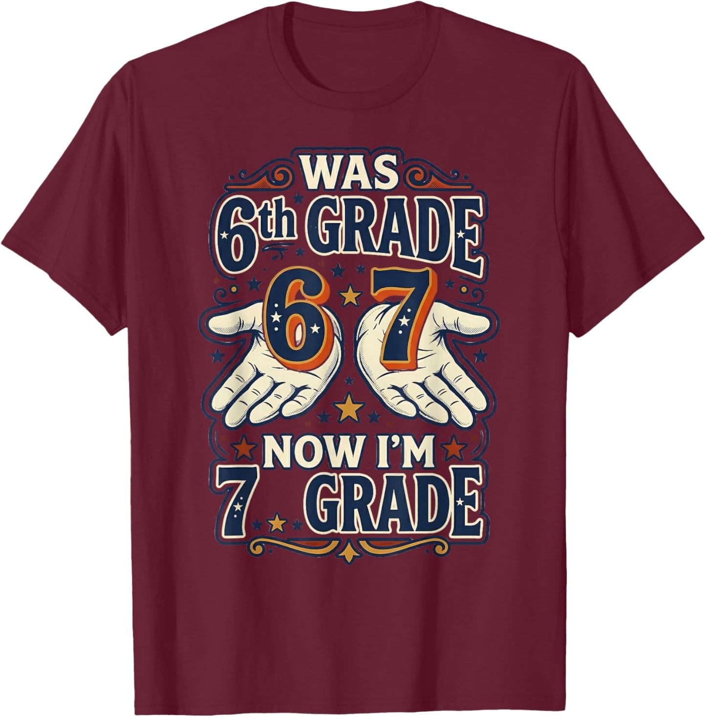 was 6th Grade Now I'm 7th Grade Student T-Shirt - T-Shirt | Maroon