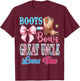 Boots or Bows Great Uncle Loves You Gender Reveal Party T-Shirt - T-Shirt | Maroon
