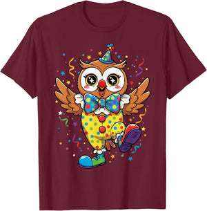 Owl Costume Carnival Costume Fancy Dress Costume Confetti T-Shirt - T-Shirt | Maroon