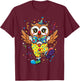 Owl Costume Carnival Costume Fancy Dress Costume Confetti T-Shirt - T-Shirt | Maroon