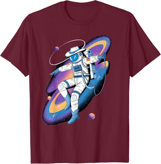 Astronaut Cowboy Amazing Design Space Lovers Costume T-Shirt - T-Shirt | Maroon