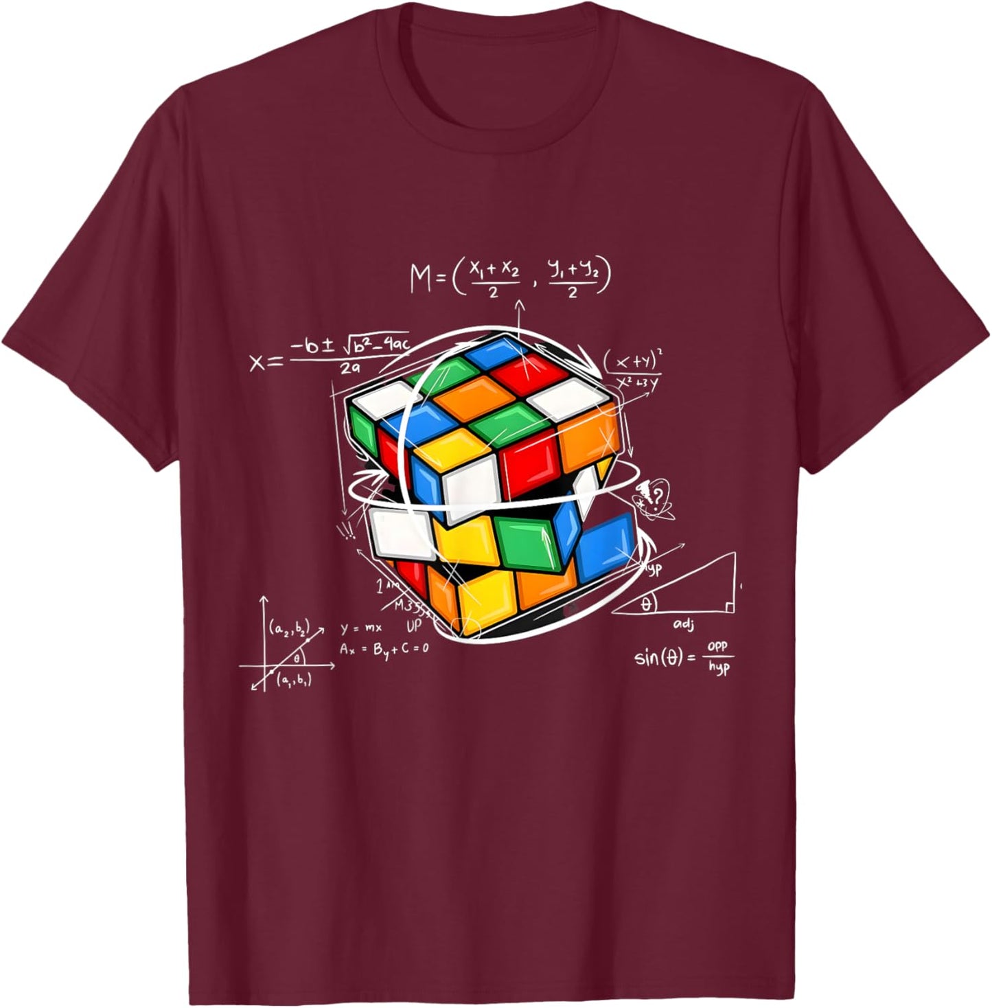 Puzzle Cube Retro Speed Cubing 80er Jahre Vintage Spielzeug T-Shirt - T-Shirt | Maroon