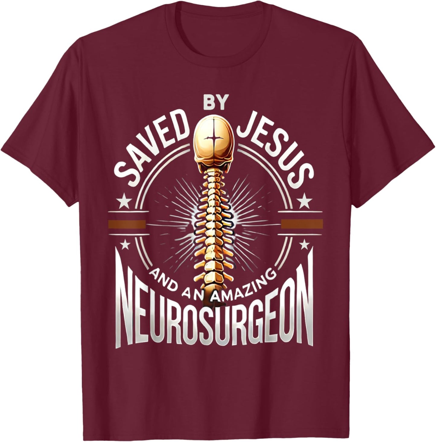 Back Neck Surgery Women Physical Therapy Rehab Jesus T-Shirt - T-Shirt | Maroon