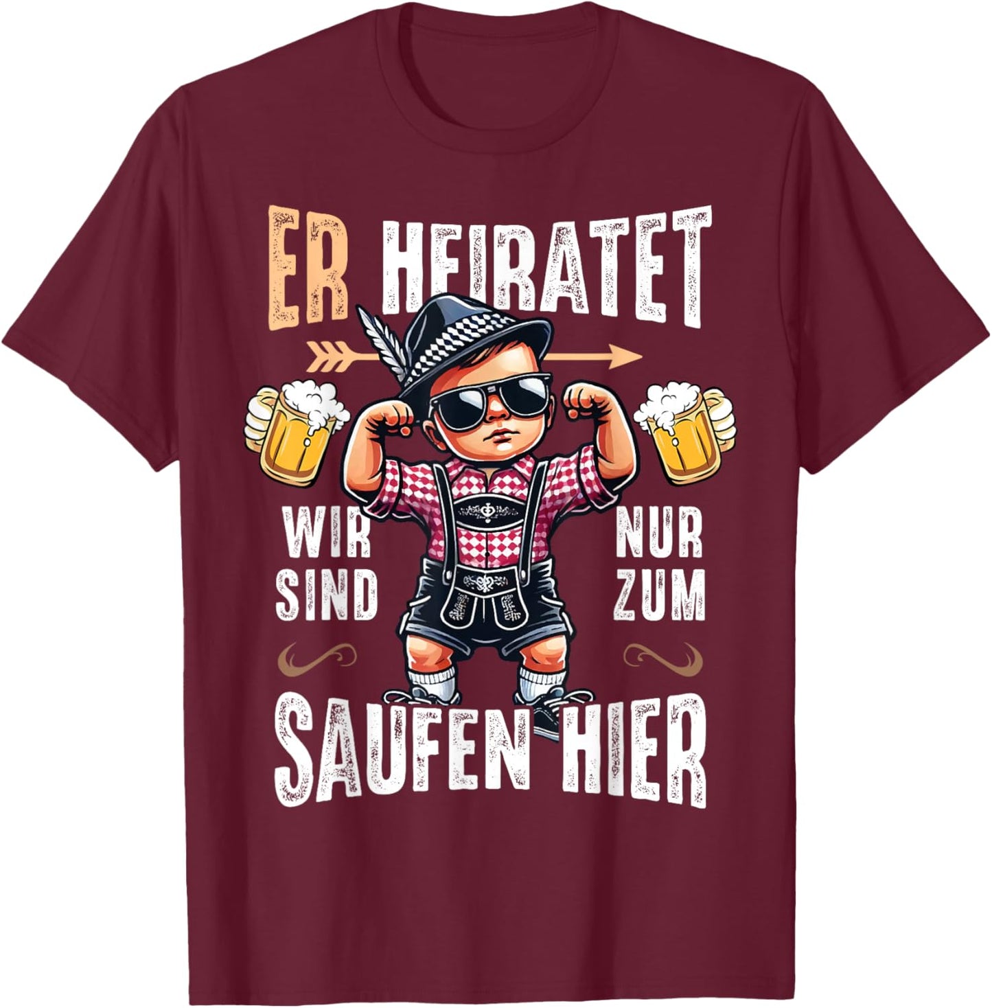 Stag Party Men's Hen Party Hen Night Romper T-Shirt - T-Shirt | Maroon