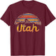 Utah - Cool Funny Graphic Vintage Men Women Retro T-Shirt - T-Shirt | Maroon