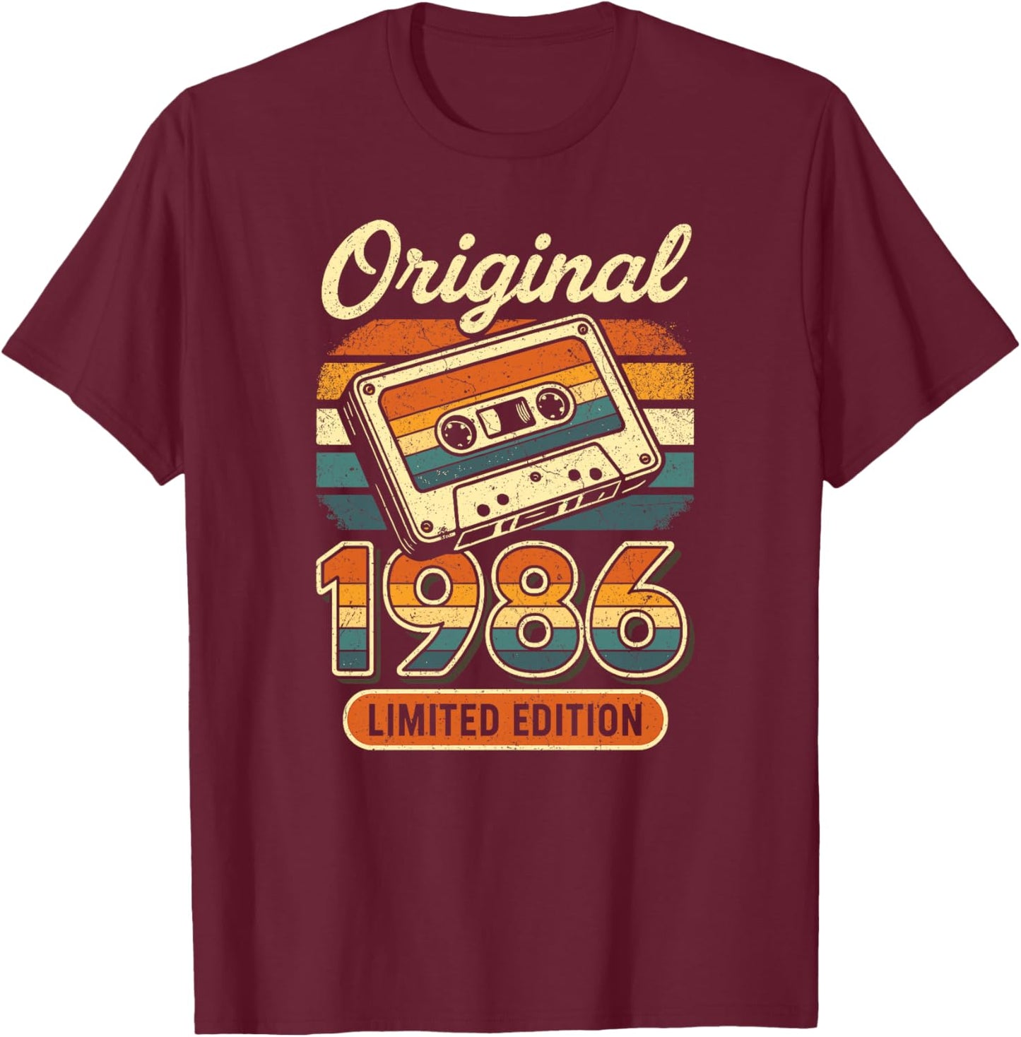 40. Geburtstag Mann Frau 40 Jahre Deko 1986 Geschenk Lustig Premium T-Shirt - T-Shirt | Maroon