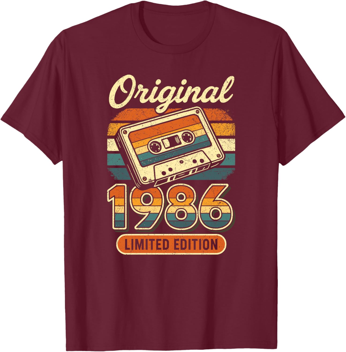 40. Geburtstag Mann Frau 40 Jahre Deko 1986 Geschenk Lustig Premium T-Shirt - T-Shirt | Maroon
