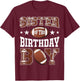 Sister Of The Birthday Boy Football Game Day T-Shirt - T-Shirt | Maroon