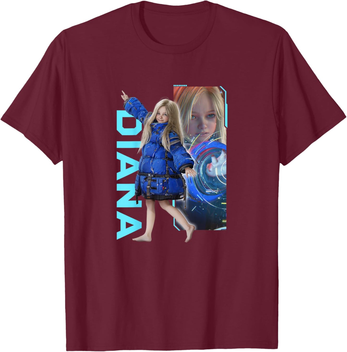 PRAGMATA Diana -BP T-Shirt - T-Shirt | Maroon