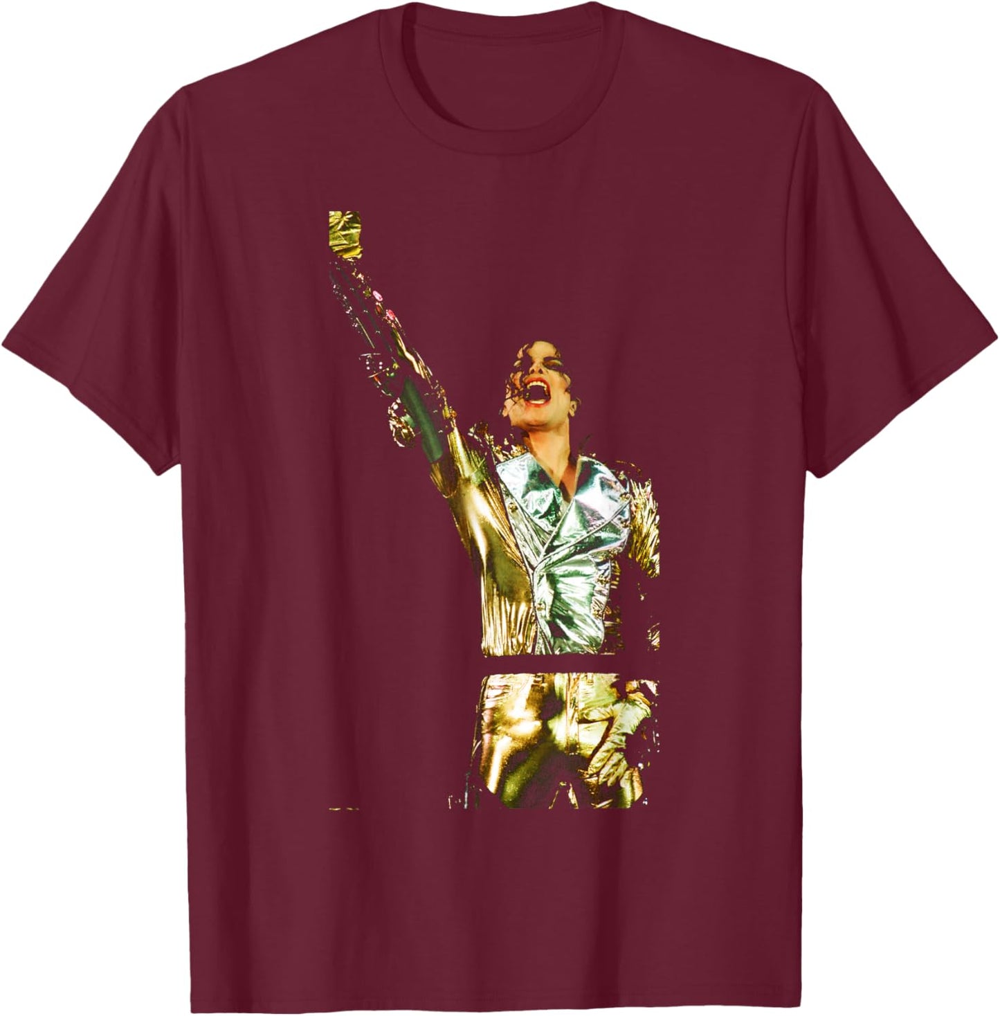 80er Jahre Pop Superstar Icon Live History World Tour Prague 1996 T-Shirt - T-Shirt | Maroon