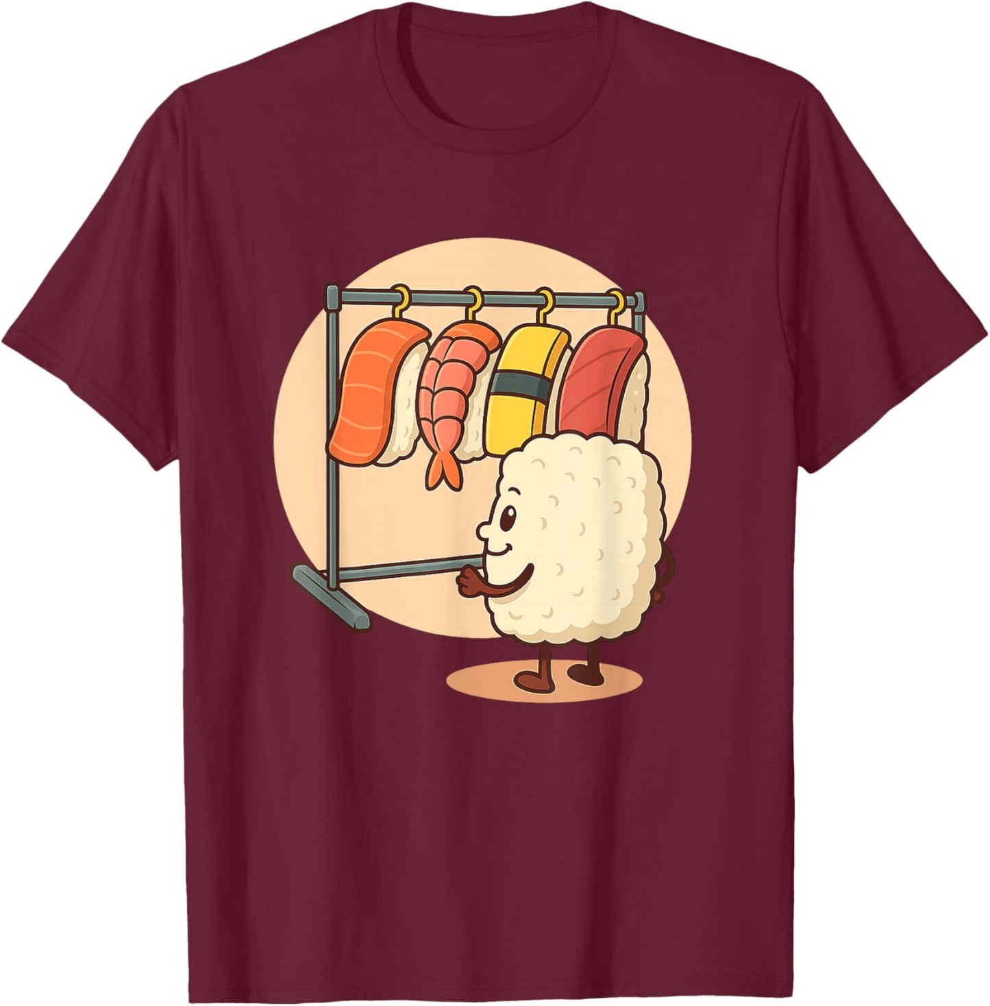 Sushi Wardrobe - Japan Lover Japanese Cuisine Chef T-Shirt - T-Shirt | Maroon