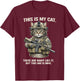 Funny Military Feline Soldier Creed T-Shirt - T-Shirt | Maroon
