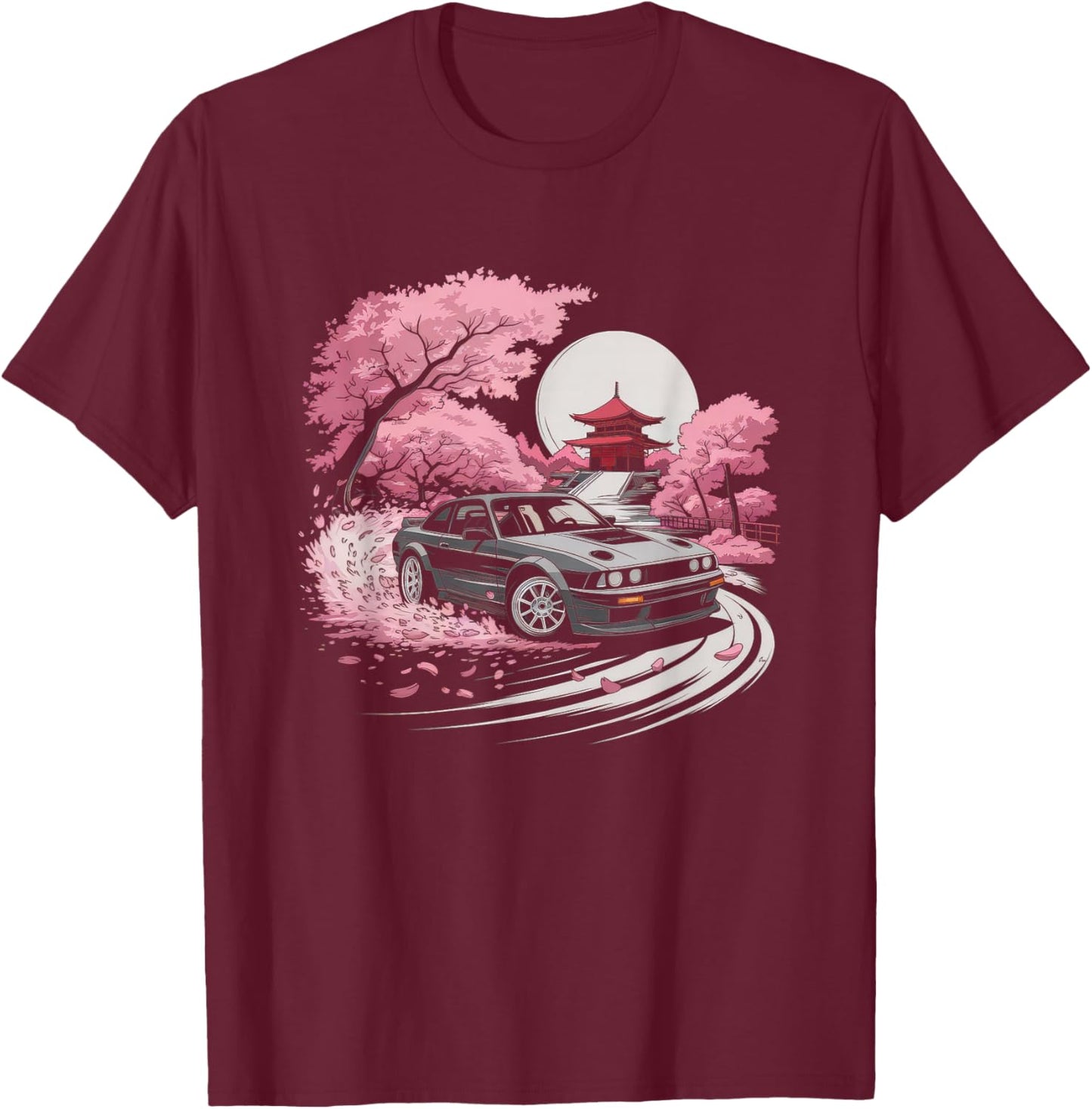 Japanese Car Men JDM Japan Street Racing Streetwear T-Shirt - T-Shirt | Maroon
