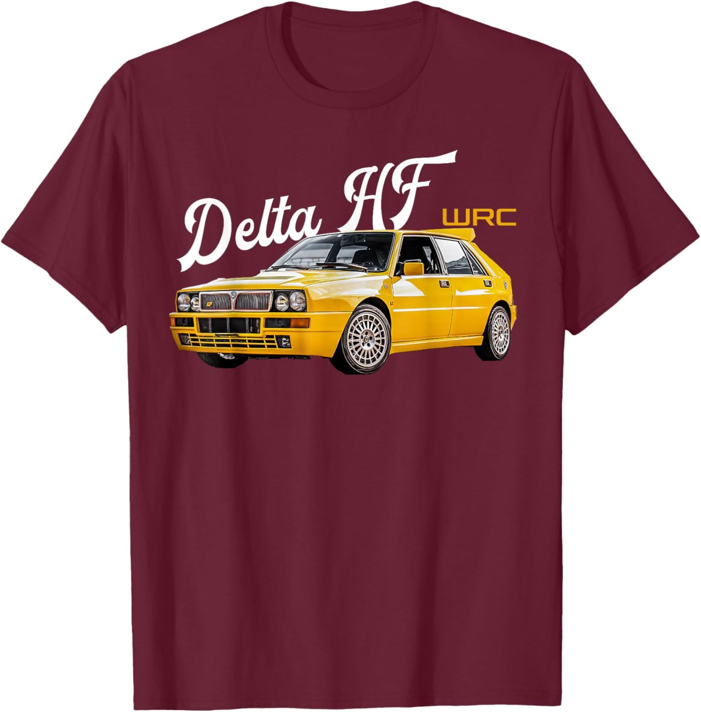 WRC Delta HF World Rally Sports Car T-Shirt - T-Shirt | Maroon