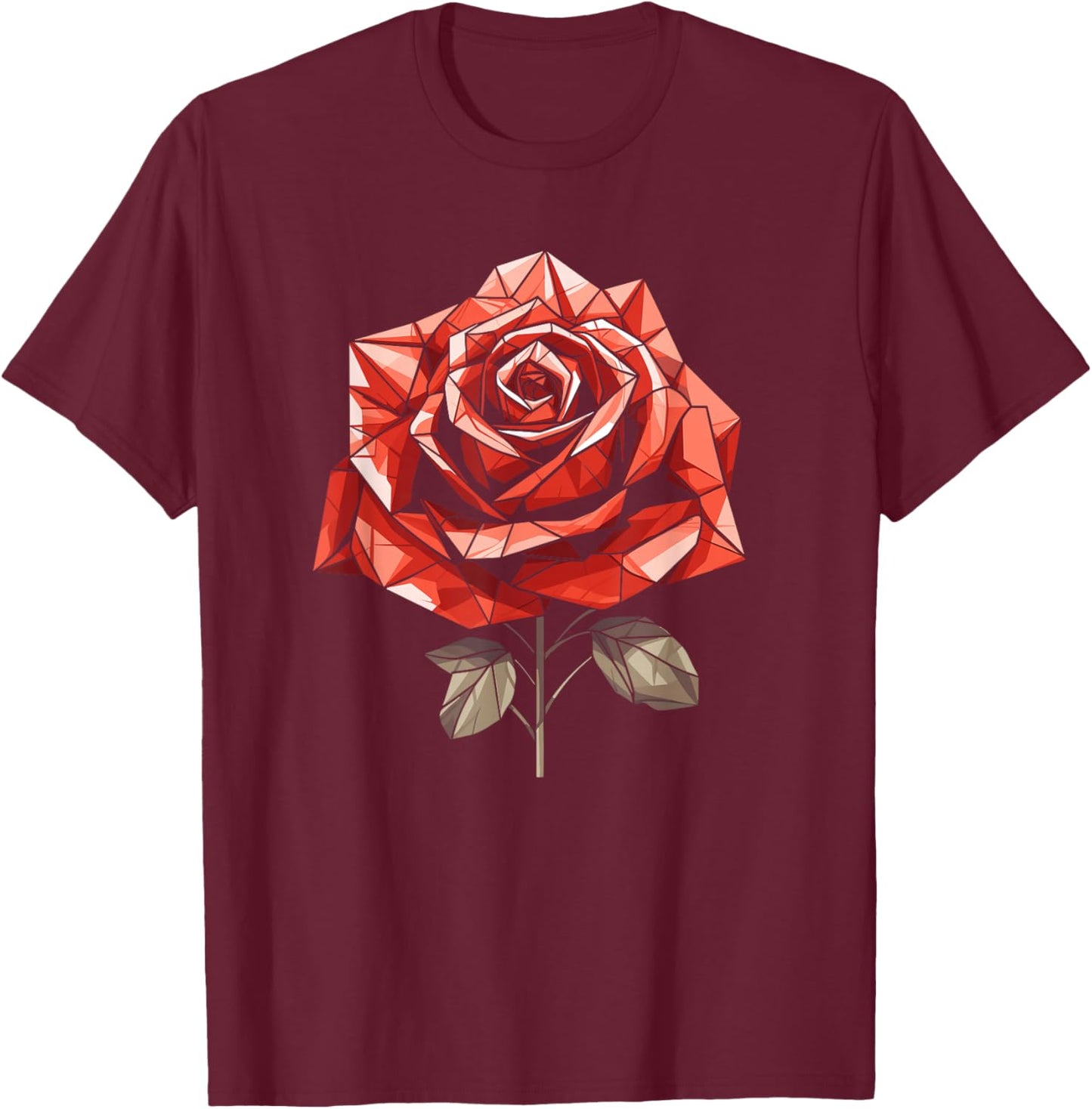 Red Rose Flower Gothic Floral - Goth T-Shirt - T-Shirt | Maroon