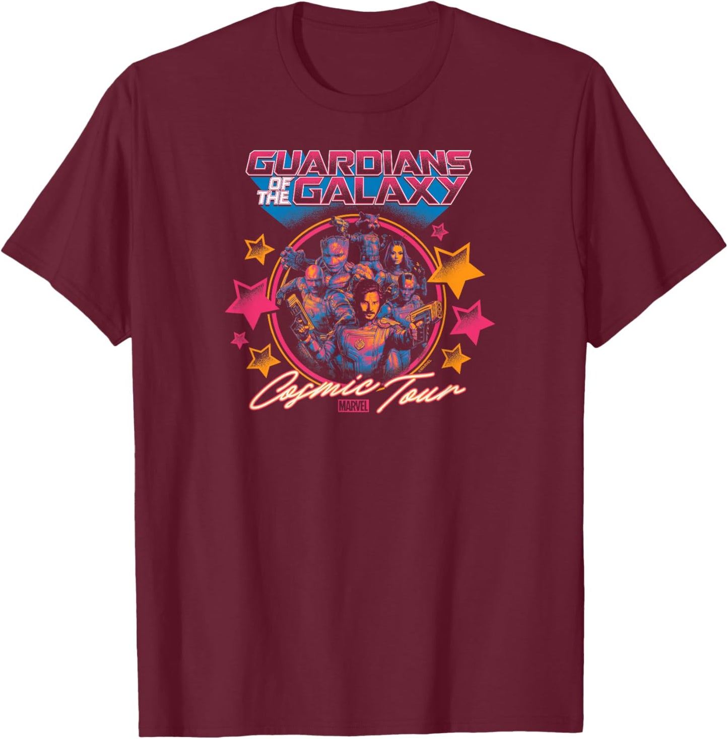 Guardians of The Galaxy - Cosmic Band Tour T-Shirt - T-Shirt | Maroon
