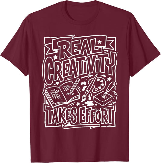Support Real Artist Not AI Anti AI No to AI Supporter T-Shirt - T-Shirt | Maroon