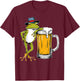 German Frog Beer Bavarian Festival Funny Oktoberfest T-Shirt - T-Shirt | Maroon