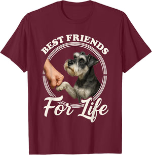 Schnauzer Lover Best Friends Mini Schnauzer T-Shirt - T-Shirt | Maroon