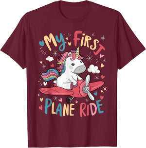 My First Plane Ride T-Shirt - T-Shirt | Maroon