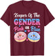Pink Or Blue Keeper of The Gender Donut Theme Party T-Shirt - T-Shirt | Maroon