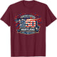 American 250 Maryland Shirt Fireworks Anniversary 4 July T-Shirt - T-Shirt | Maroon