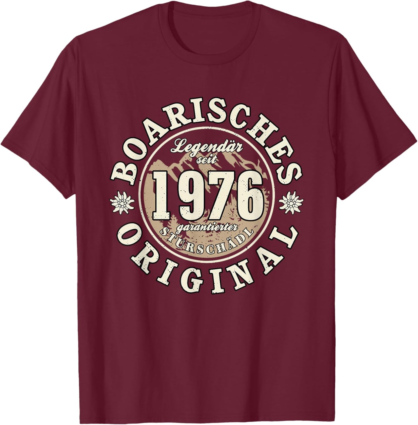 50. Geburtstag 2026 Bayrisches Original geboren 1976 Männer T-Shirt - T-Shirt | Maroon