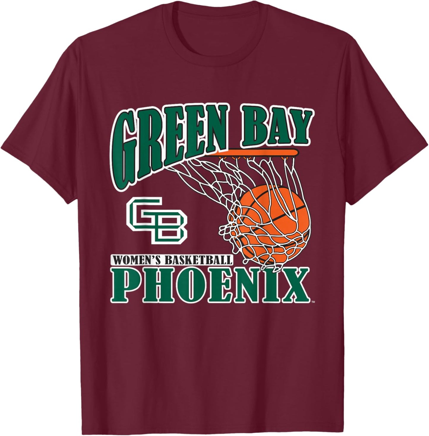 Wisconsin Green Bay Phoenix Women's Basketball Vintage Lift T-Shirt - T-Shirt | Maroon