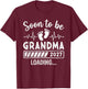 Retro Soon to Be Grandma 2027 Loading Pregnancy Announcement T-Shirt - T-Shirt | Maroon