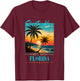 Siesta Key Florida Sunset Beach Summer 2026 T-Shirt - T-Shirt | Maroon
