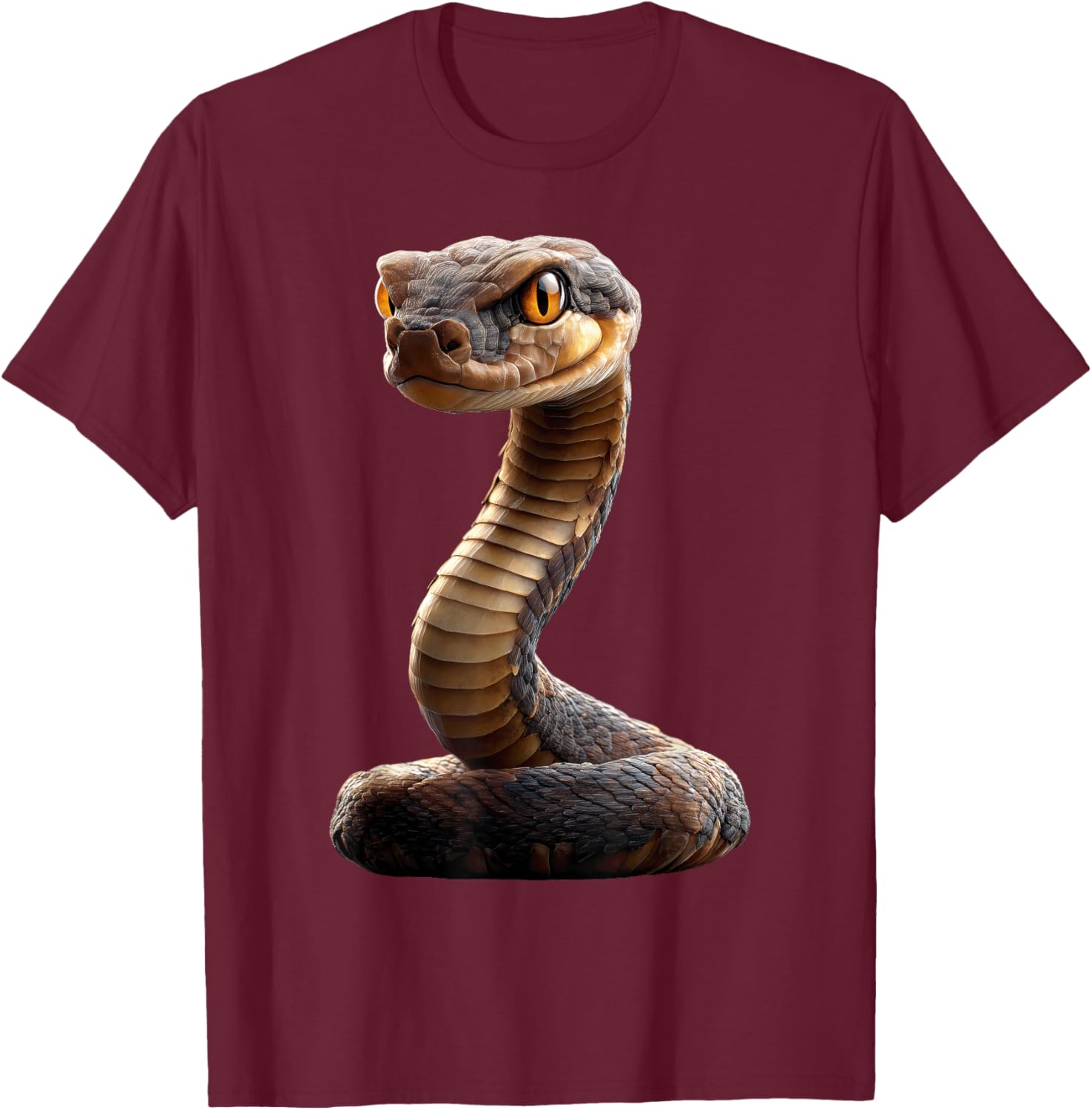 Snake Python Cobra Mamba Rattlesnake Lover Cute Snakes T-Shirt - T-Shirt | Maroon
